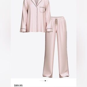 Victoria's Secret Striped Satin Pajama Set XS